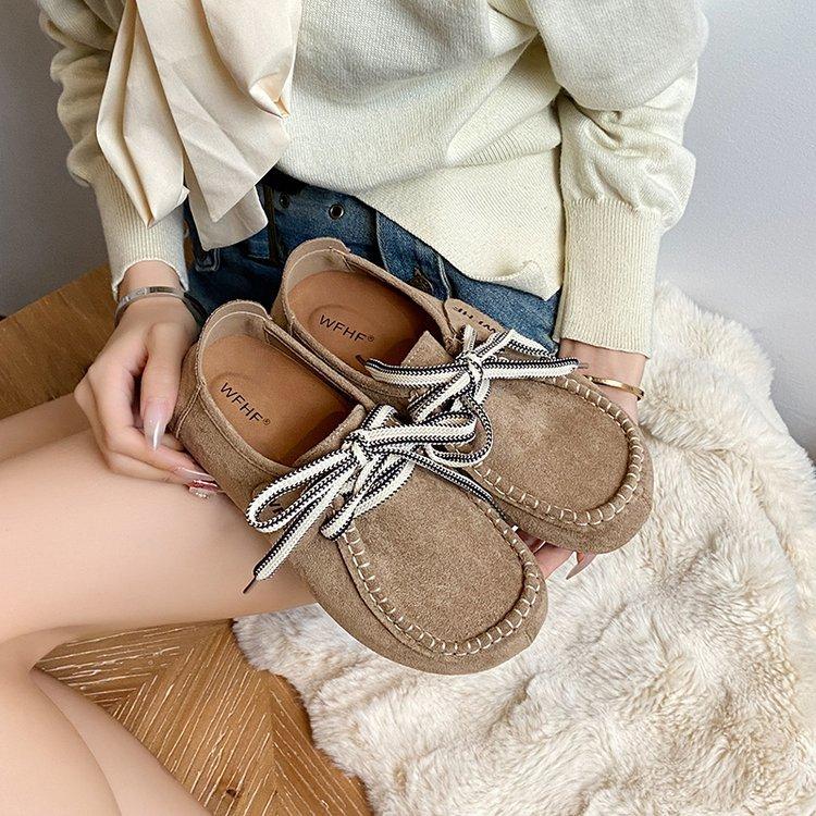 Soft leather version~ retro all-inclusive Boken shoes women's summer 2025 new soft-soled ugly cute casual loafers single shoes