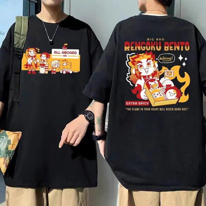 

Аниме забавная футболка «Убийца демонов» Rengoku Kyoujurou Bento футболка с рисунком унисекс Unisexga подарок хлопковая футболка унисекс футболки с круглым вырезом