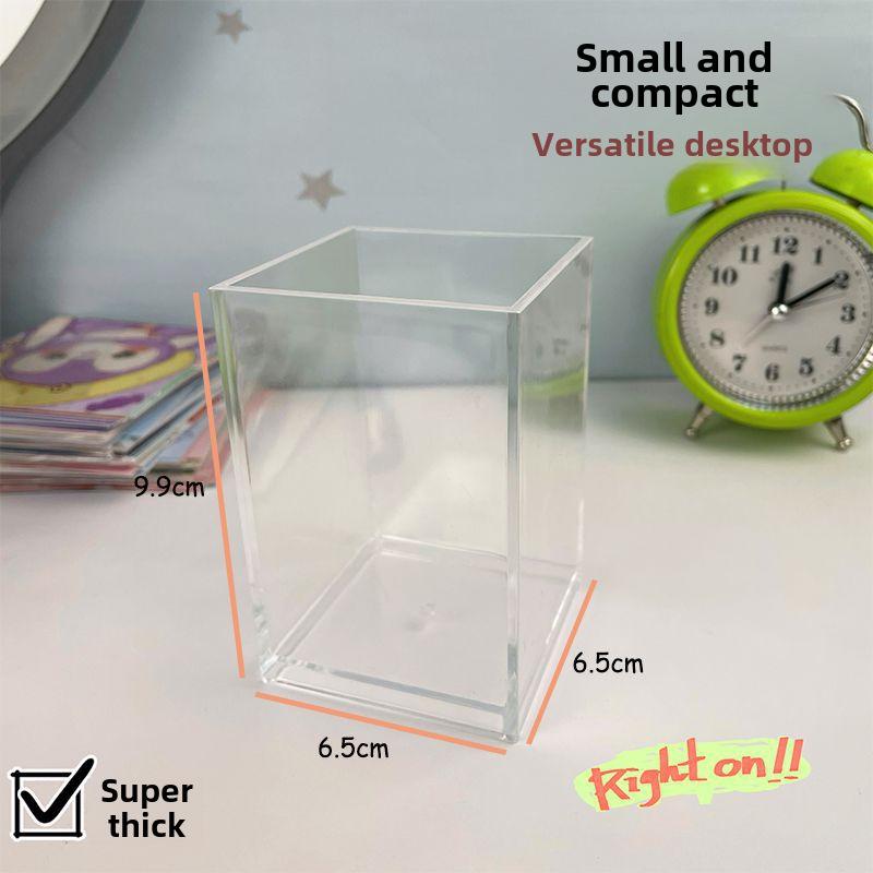 Clear Acrylic Pen & Note Organizer - Large Capacity Desk Storage Box