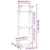 VidaXL 3-Tier Wall Shelves with Bars 2 Pcs Smoked Oak 836260