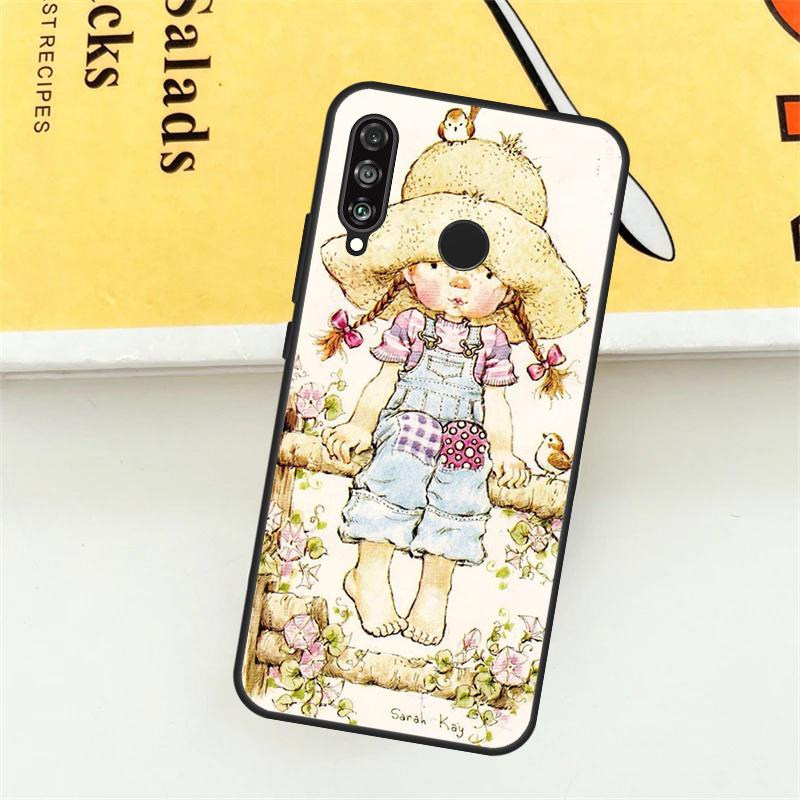 Sarah Kay pattern For Huawei Nova 12S 12i 9 10 SE 7i 8i 11i Y60 Y61 Y70 Y72 Y73 Y90 Y91 P20 P40 P30 Lite Case