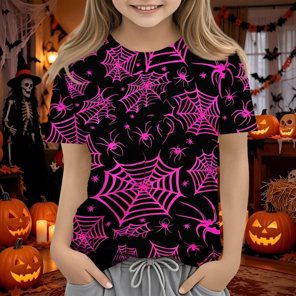 Kids Halloween Short Sleeve T-Shirt for Boys and Girls