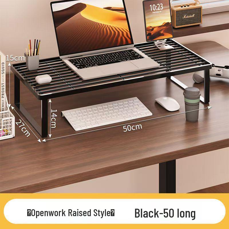 Laptop Cooling Stand with Riser Shelf for Monitor and Desktop