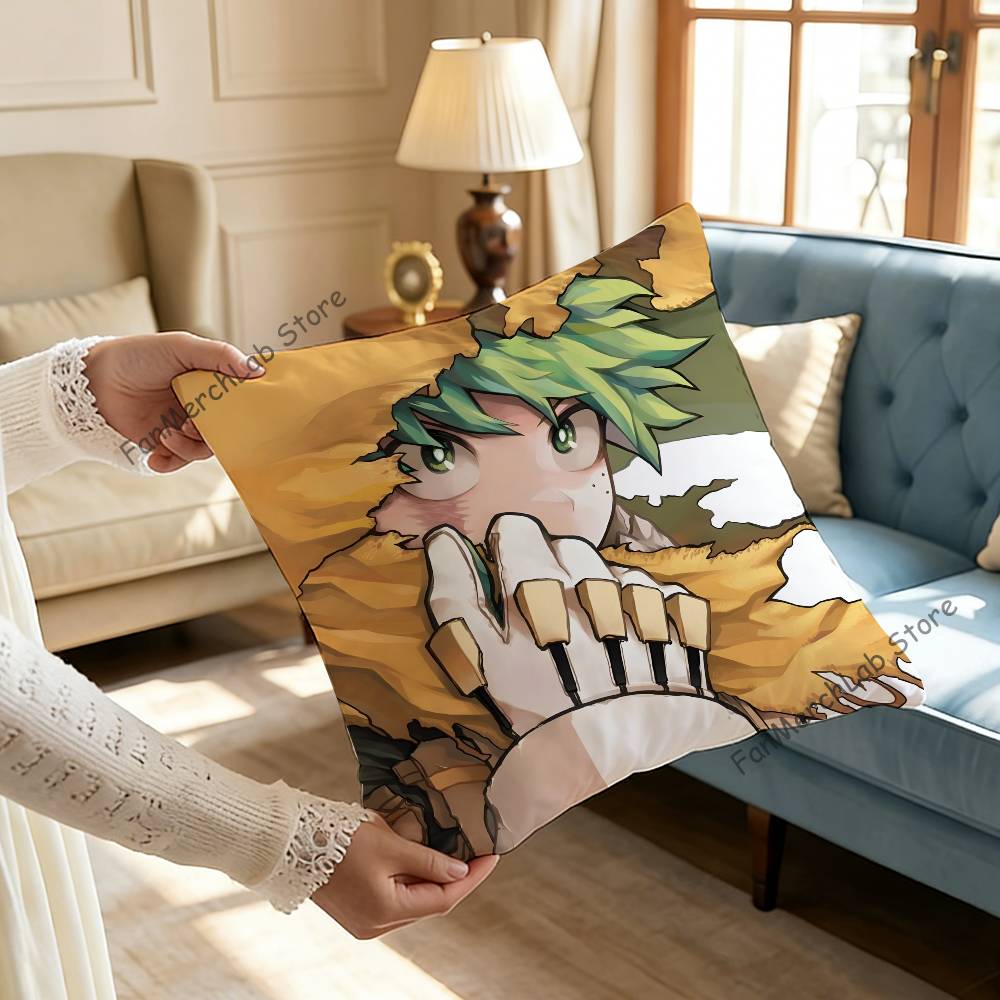 DDeku Anime IIzuku MMidoriyS Printed Pillow Cover Cushion Case Simple Sofa Pillow Case No Pillow Core