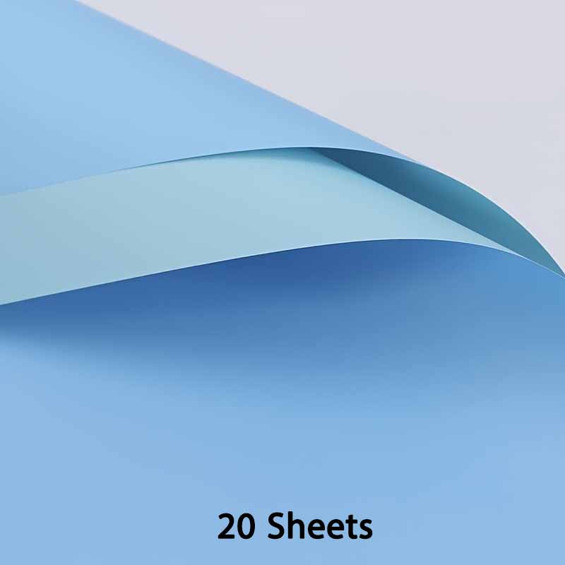 20 Sheets Double-Sided Colors Flower Wrapping Paper Waterproof Florist Bouquet Paper DIY Crafts 58 x 58cm(22.8x 22.8 inch)