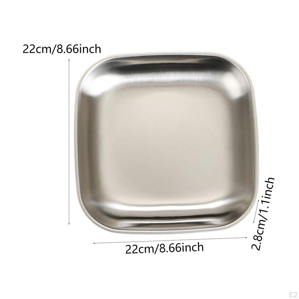 Stainless Steel Dinner Dish for Marinating and Serving Meat