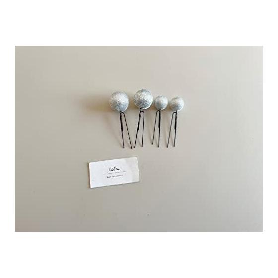 Silver Ball Kanzashi Hair Accessory for Japanese Traditional Attire - Wedding, Graduation, Coming of Age Ceremony, Furisode, Hakama, Kimono,