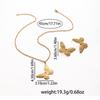 European and American Exquisite Irregular Luxury Creative Polygonal Geometric Leaf Texture Flower Love Earrings Necklace Set