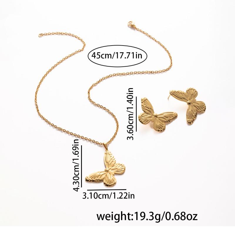European and American Exquisite Irregular Luxury Creative Polygonal Geometric Leaf Texture Flower Love Earrings Necklace Set