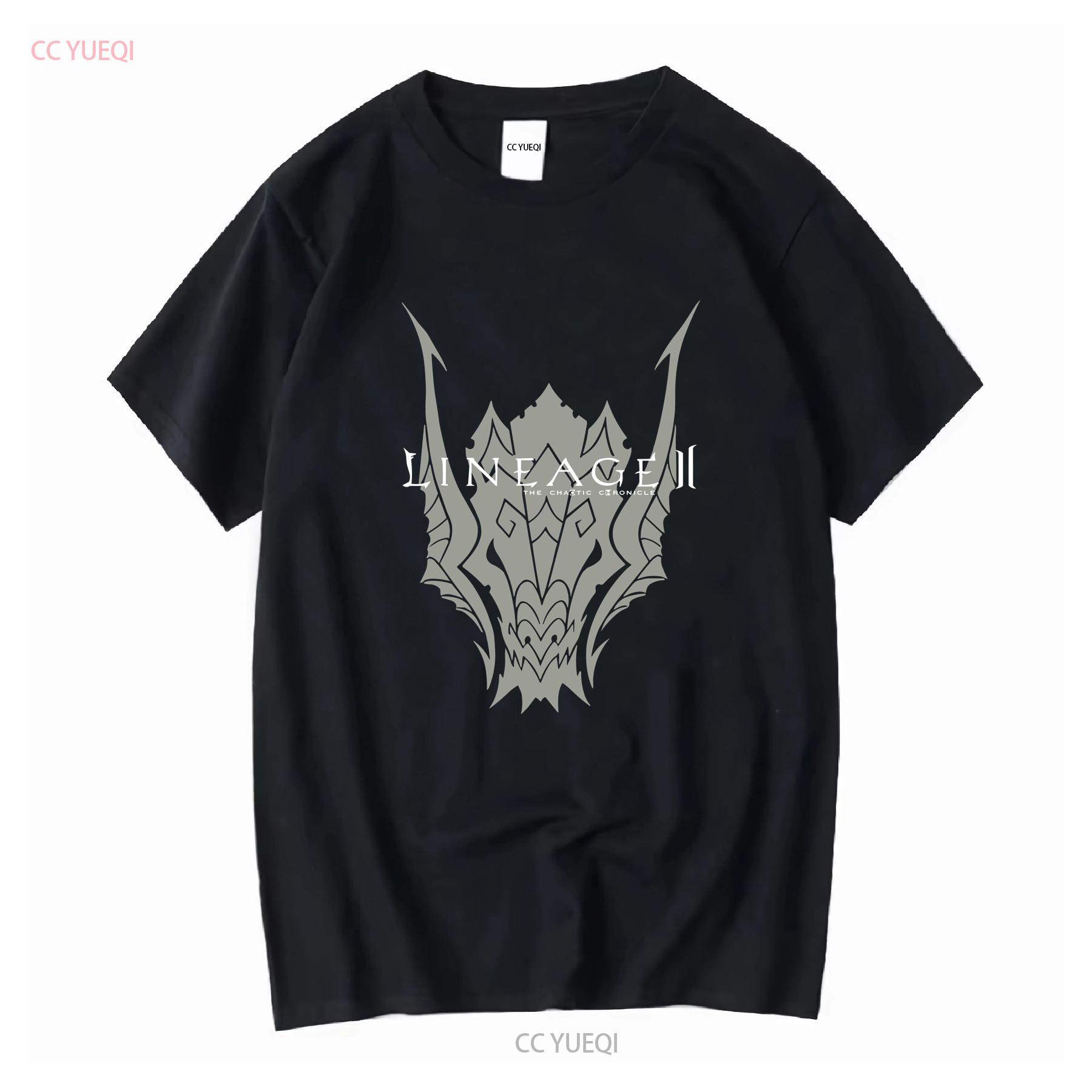 

Lineage 2 T Shirt Adult Medium Black Vintage The Chaotic Chronicle Gaming vintage Washed streetwear Top For Everyday Wear 4XL