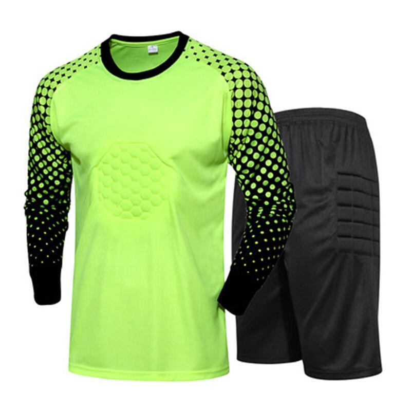 Football goalkeeper uniform goalkeeper uniform, goalkeeper long-sleeved shorts suit, football jersey dragon gate suit suit suit with trousers