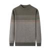 Men S Thick Striped Round Neck Long Sleeve Knitted Pullover Sweater Business Casual