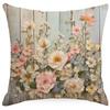 New Retro Floral Pillowcase Creative Oil Painting Engraving Style Print Home Sofa Cushion Pillowcase