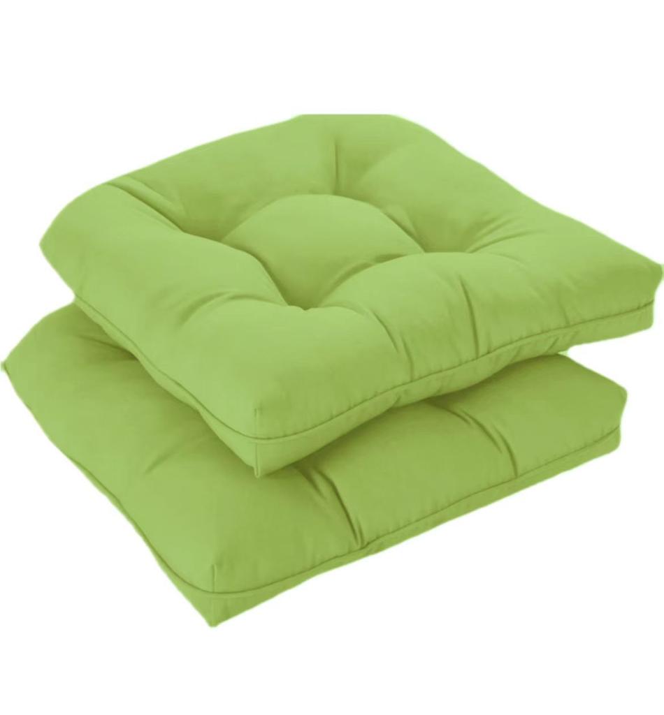 2Pcs/Set Low Back Wicker Chair Cushion Thicken Outdoor Furniture Garden Dining Patio Chair Cushion Seat Pad Backrest Cushion