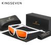 KINGSEVEN New Fashion Sunglasses Red Mirror Lens For Men Women Rectangular High-quality TR90 Frame Uv Polarization Glasses
