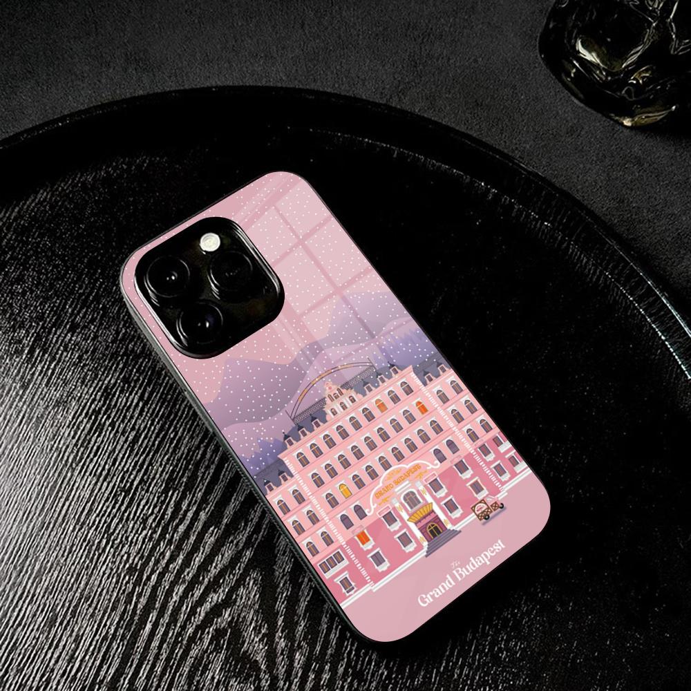 The Grand BudapestS Hotel Phone Case Tempered Glass For IPhone 17 16 13 14 12 15 11 Pro Max Plus Mini X XR SE2020 Coque