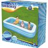 Aufblasbarer Luxuspool - BESTWAY - Kind und Familie - Blau - 3 Ringe - 305x183x56 cm