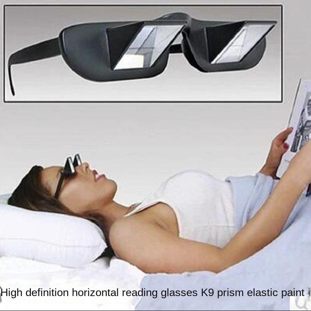 Horizontal Type Reading Glasses Funny Refractive Glasses Fashion Lying Down View  Men Women