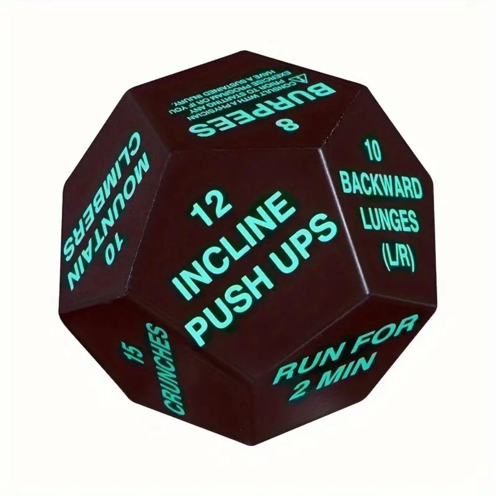 Dadi Azione Scelta Fitness Portatili a 12 Facce Leggero Giocattolo Interattivo per Esercizio Divertente Morbida Schiuma Dadi Allenamento Peso Corporeo HIIT