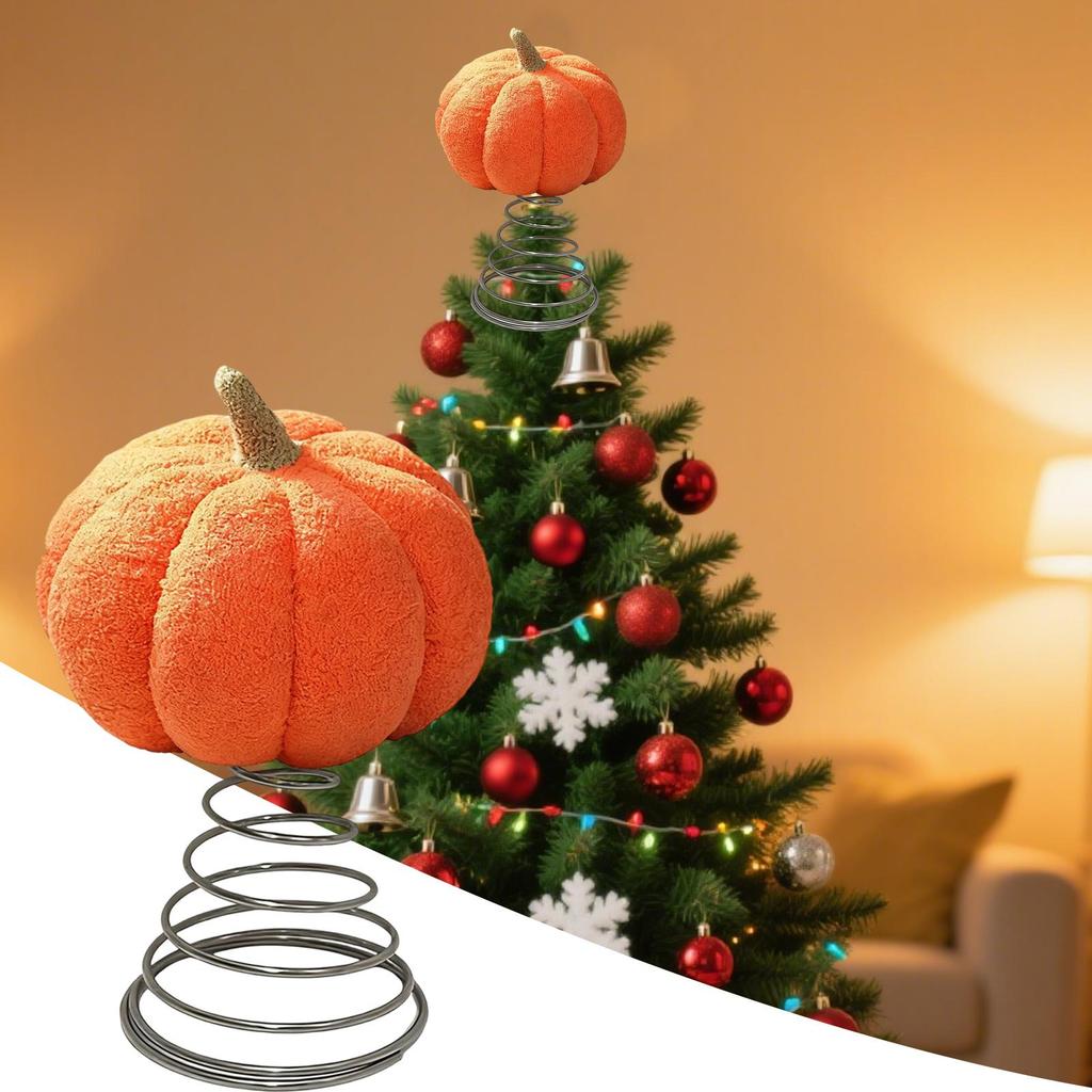 Gwiazda na czubek choinki Sprężynowa dynia Dekoracje na choinkę Halloween Dekoracje jesienne Artykuły imprezowe do wnętrz i na zewnątrz Zbiory Jesień