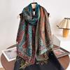 Women S Ethnic Style Court Paisley Print Tassel Long Scarf Elegant Shawl