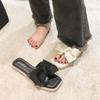 Women's Summer 2025 Fashion Bow Flat Slippers - Soft Sole & Comfortable One-Strap Design