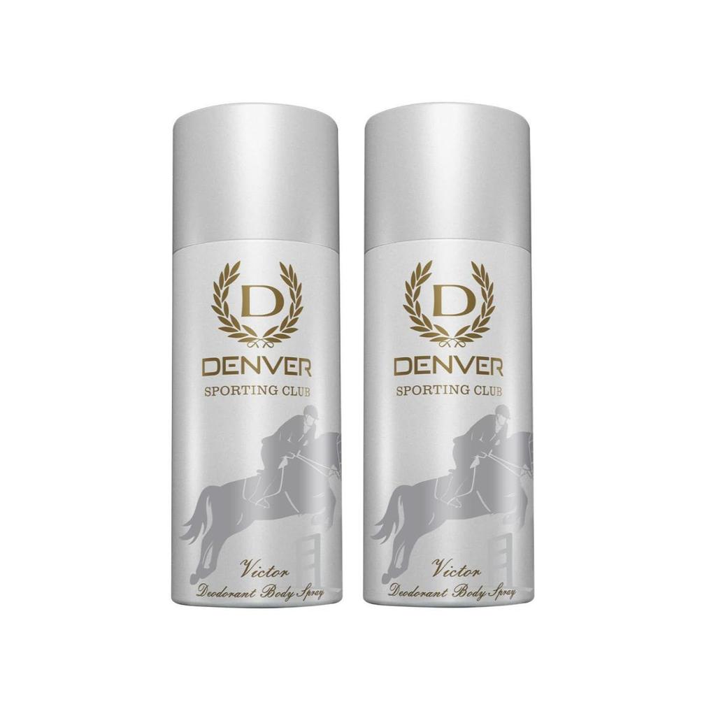 Denver Victor Deodorant For Men -150ML Each, Pack of 2 | Long Lasting Deodorant Body Spray