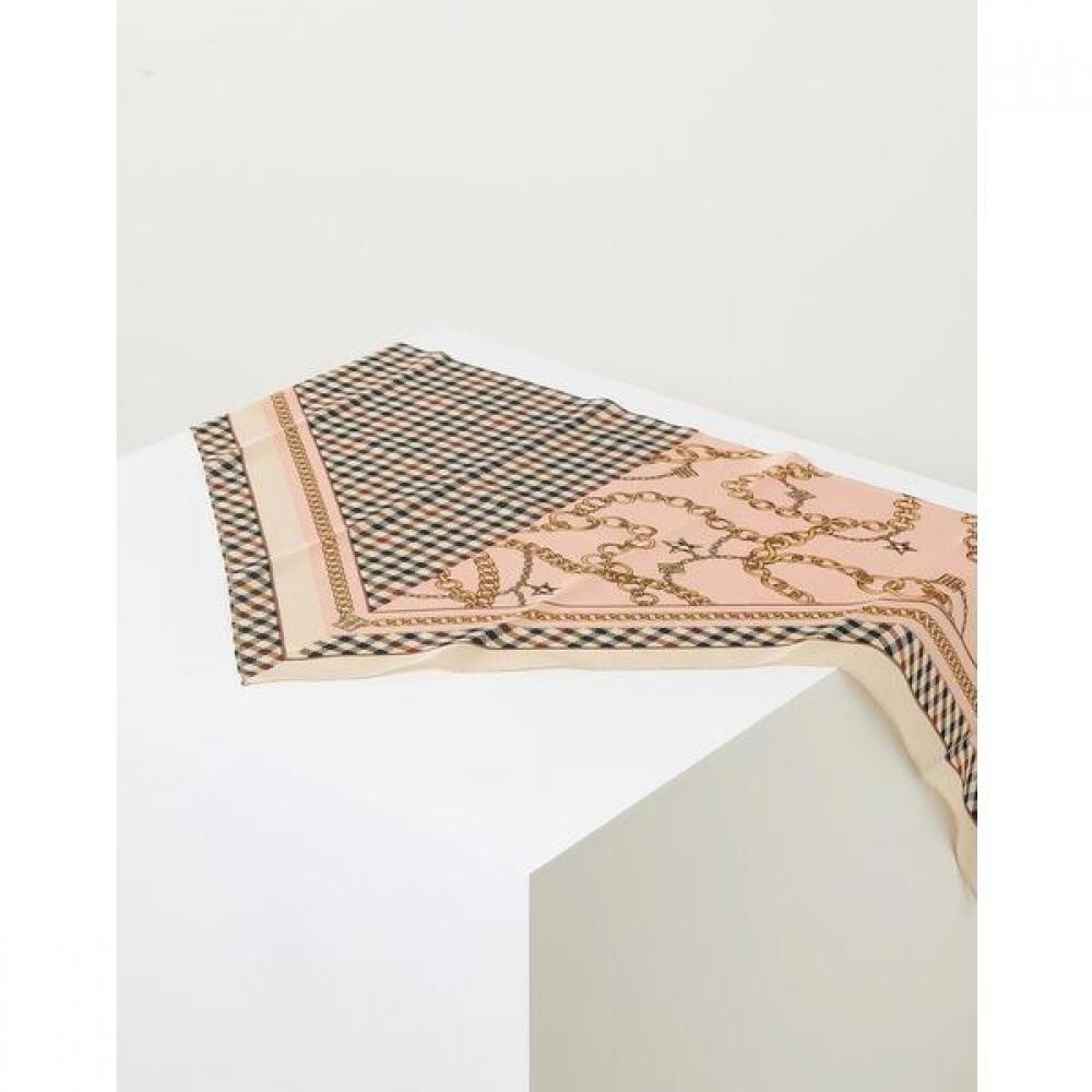 Daks Beige Check Chain Scarf Ring Set Dcsc2f825i2