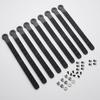 10 Pieces Ankle Fastening Replacement Strap Ribbed for Skiers, Snowboarders