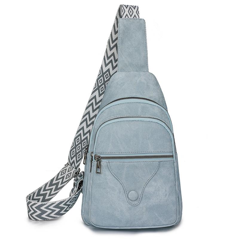 Damen Brusttasche Lässige Umhängetasche Damen Retro Weiche Leder Schultertasche