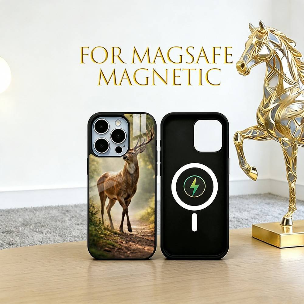 Deer  Phone Case For iPhone17,16,15,14,13,12,11 Plus,Pro Magnetic For Magsafe Wireless Charging