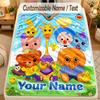 Flannel BlanketEl Payaso Plim Plim Custom Name Text Personalized Soft Warm Throw Blanket Home Decor Gift