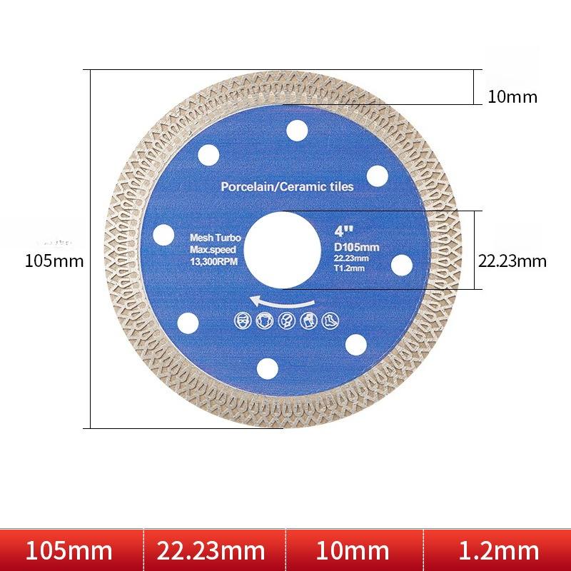 Diamond Saw Blade 105 125mm Porcelain Tile Ceramic Granite Marble Cutting Blades for Angle Grinder Stone Specific Hole Opener