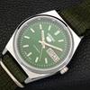 JAPAN VINTAGE SEIKO 5 AUTOMATIC REFURBISHED MENS GREEN DIAL WATCH a440674-4 Sk-a440674