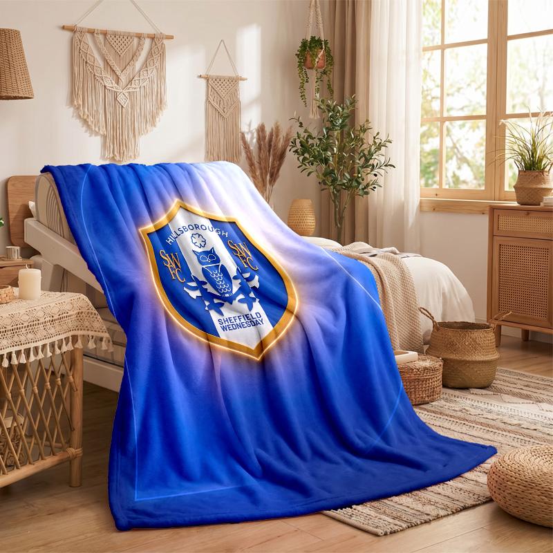 Sheffield Wednesday Football Print Flannel Blanket Soft Warm Sofa Bed Throw Blanket For Home Office Bedroom