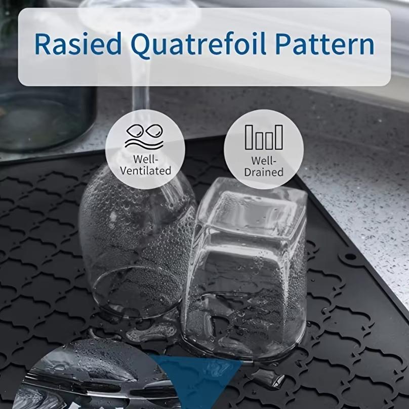 New kitchen countertop dish drying mat silicone drain mat heat resistant non-slip pots and pans coasters placemats tray placemat
