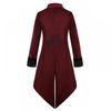 Steampunk Medieval Vintage Burgundy Tailcoat Jacket for Men Renaissance Vampire Gothic Victorian Frock Coat Halloween Costume