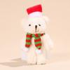 Plush Christmas Plush Bear Bear Scarf Flower Christmas Bear Plush Pendant  Couple