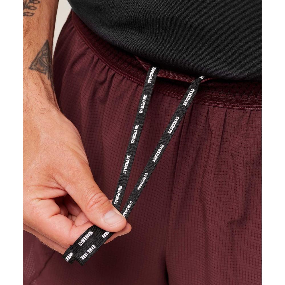 Gymshark Running 4  2in1 Shorts Rich Maroon A3b9p Nbzq
