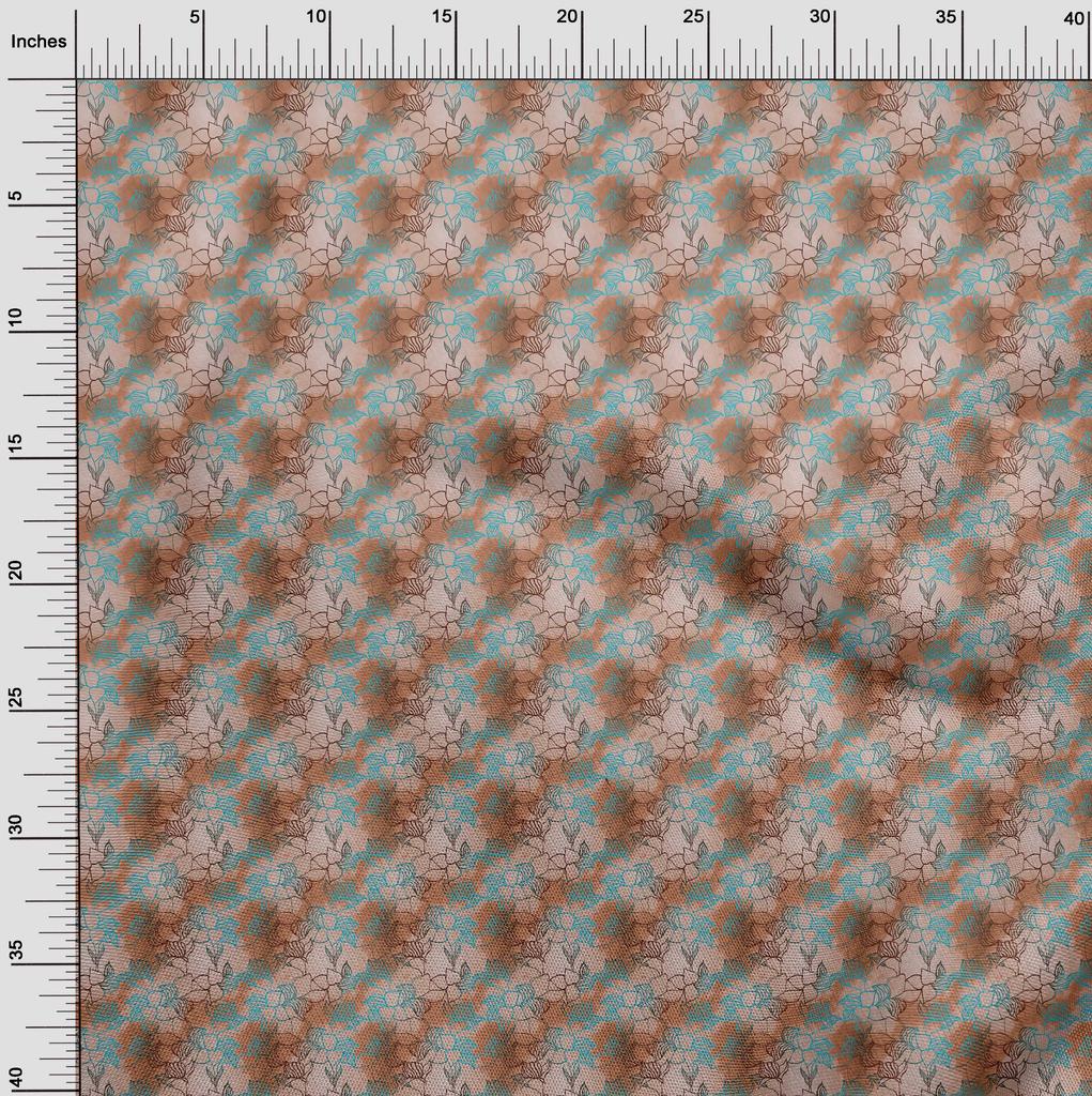 oneOone Cotton Flex Pear Green Fabric Leaves Craft Projects Decor Fabric Printed By The Yard 40 Inch