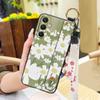 Anti-dust Wrist Strap Phone Case For Samsung Galaxy M56 5G/SM-M566B Kickstand Flower Shockproof Protective Soft case