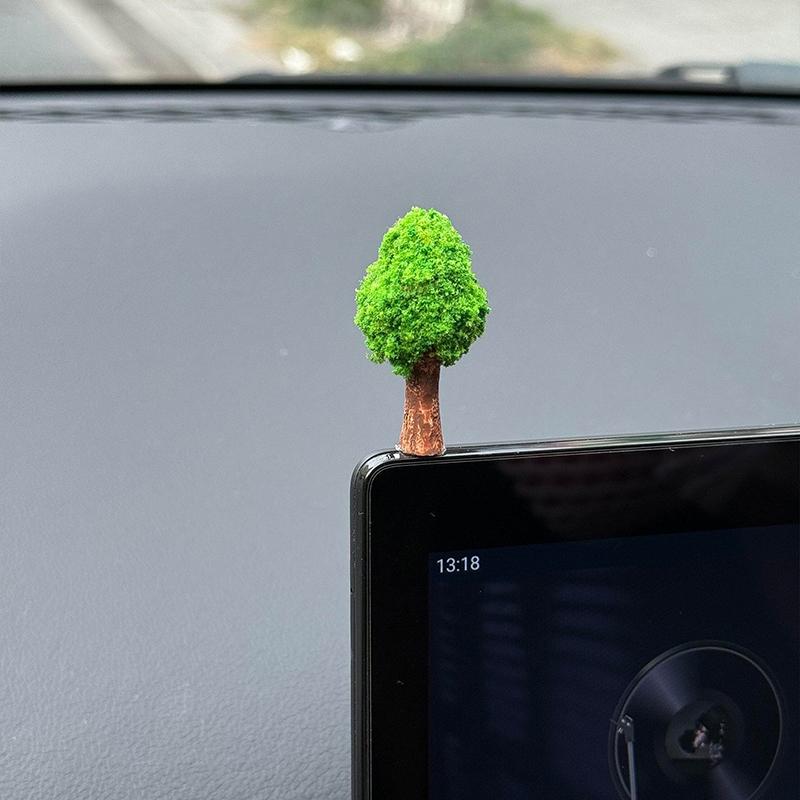 Car Display Screen Decoration Creative Tree Ornament Car Decor Car Interior Dashboard Ornament Car Center Console Ornament