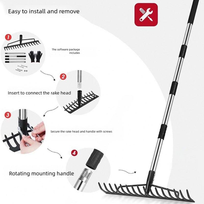 Professional Customizable Lawn Implement With Extended Carbon Steel Handle For Pleasant Gardening And Farming