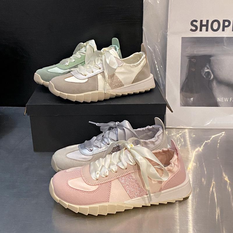 

Женская обувь весна-лето 2024 года, женская ультралегкая обувь на толстой подошве, женская повседневная обувь, студенческая спортивная модная обувь 35 бежевый