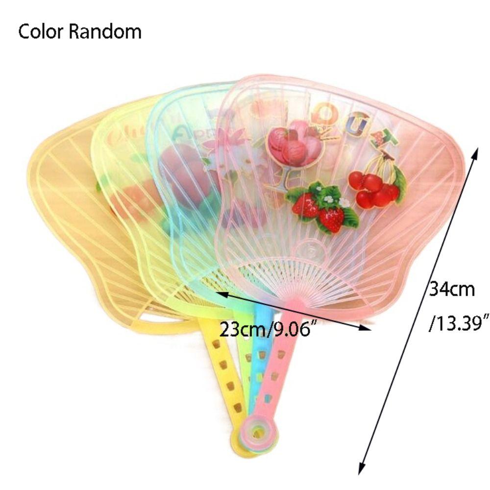 Ventilador infantil de moda con diseño de dibujos animados, ventilador de mano de plástico ligero con estampado, regalo perfecto para el verano.