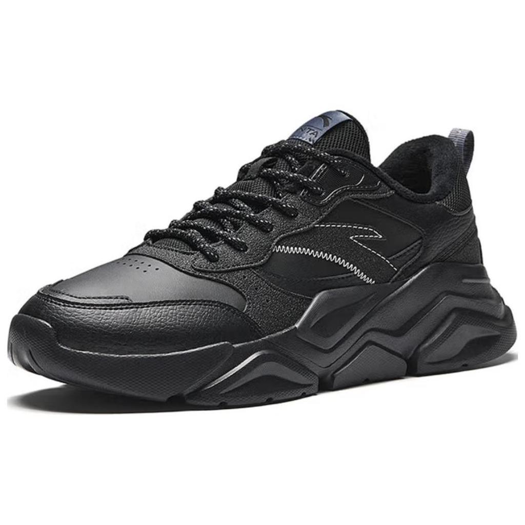 Anta Starry Night Comfortable Fleece Durable Lightweight Warm Low-Top Casual Shoes Men Sneaker Black 912448821-7