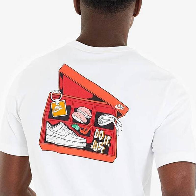 Nike Чоловіча футболка з коротким рукавом з принтом Sushi Box Білий CI6300-100