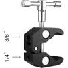 ERIKOLE Metal Super Clamp with 360° Double Ball Head Magic Arm Clamp with 1/4" 3/8" Hole for DSLR Camera Monitor LED Light Mic