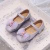 Girls Leather Shoes for Party Wedding Fashion Children Rhinestone Performance Shoes with Bow-knot Kids Cartoon Princess Shoes
