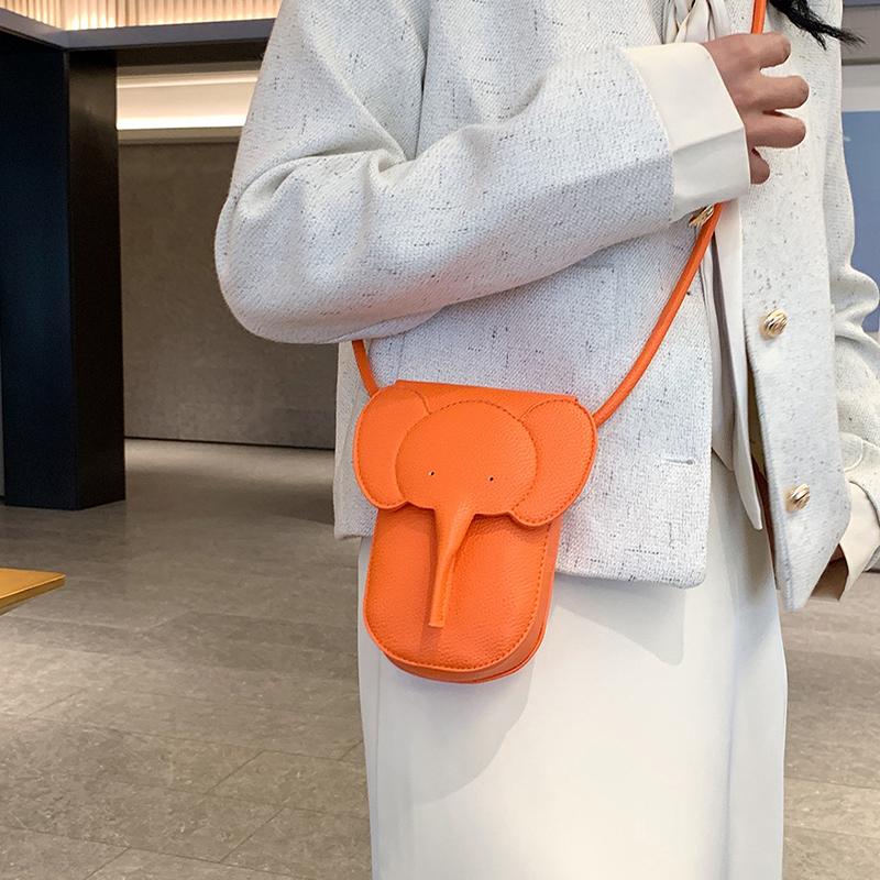 PU-Leder Baby Elefant Münzbörse Damen Tasche Anhänger Kreativer Kartenhalter Aufbewahrung Lippenstift Umschlag Reißverschluss Geldbörse